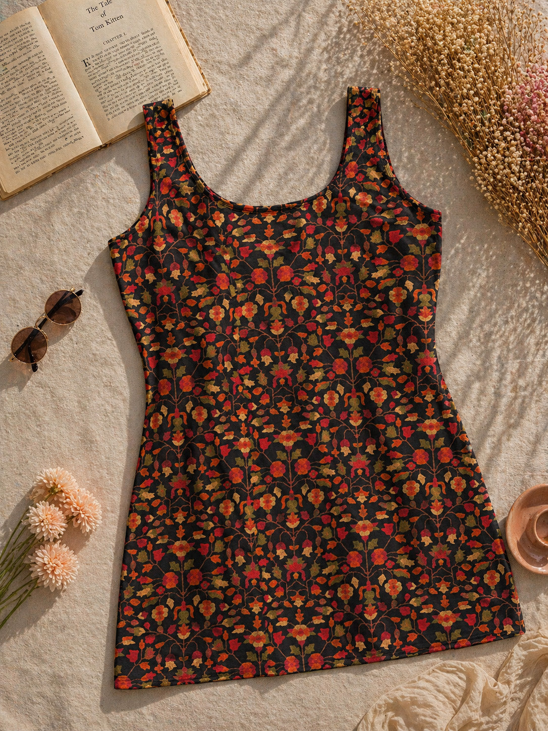 Floral Printed Square Neck Kurti