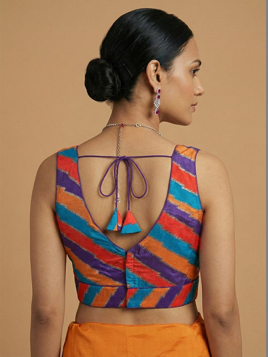 Multi Purple Coloured Blouse