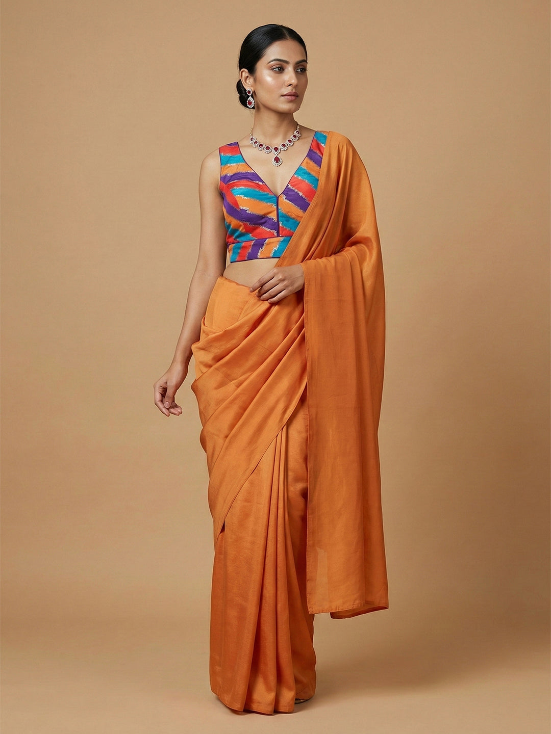 Multi Purple Coloured Blouse