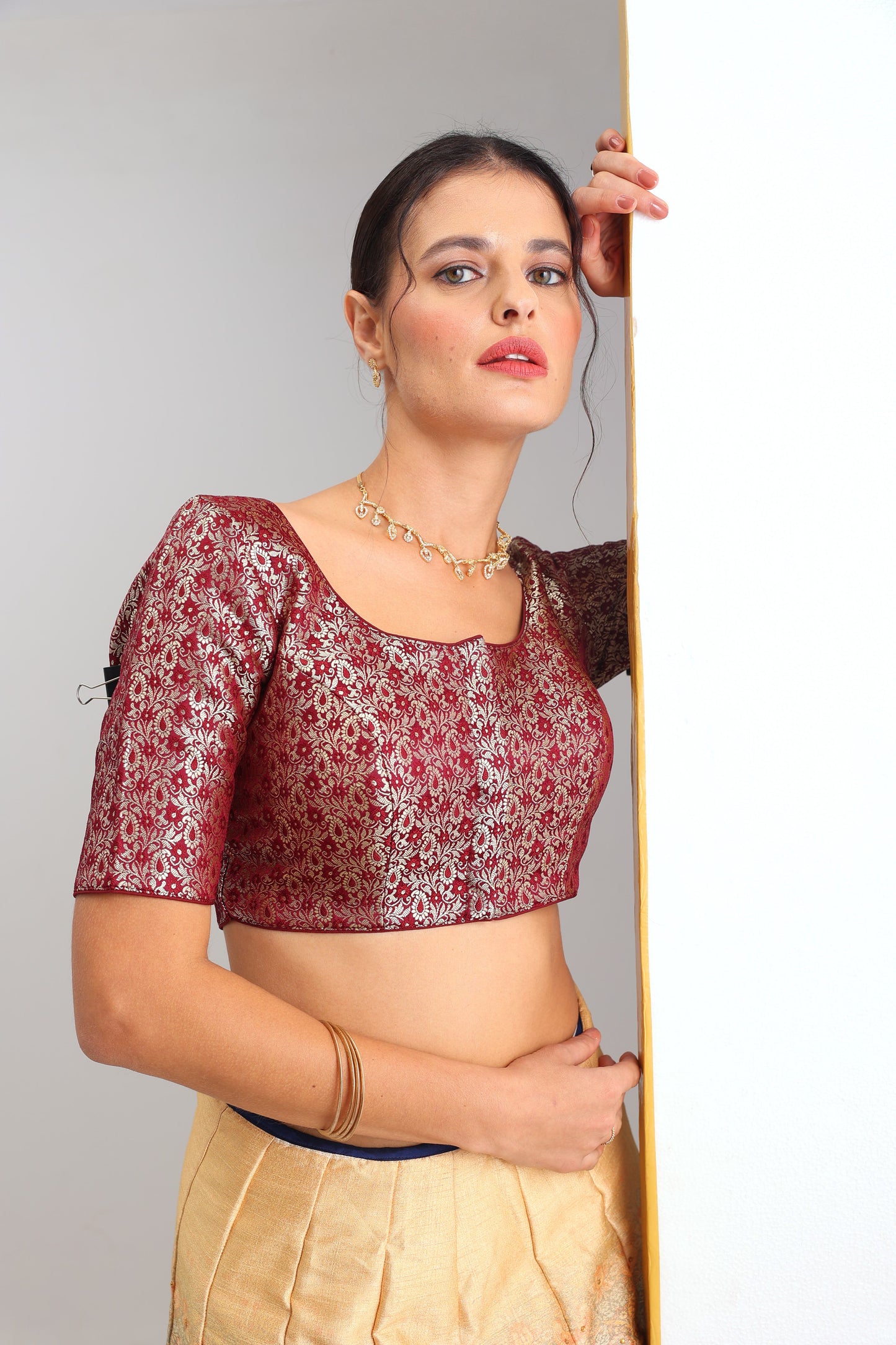 Women's Designer Brocade Saree Blouse