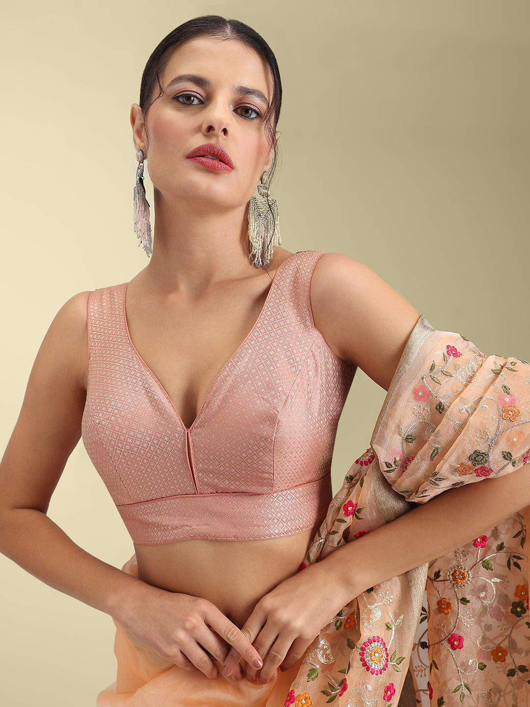 Women's Designer Brocade Saree Blouse