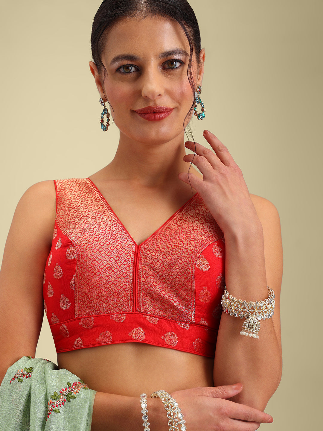 Women's Designer Brocade Saree Blouse