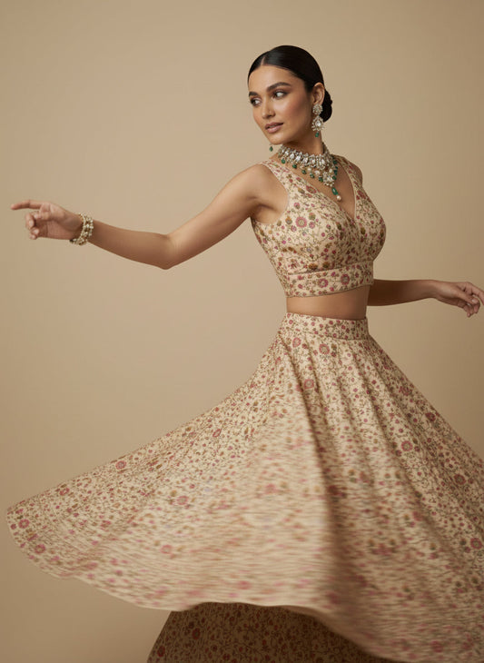 Women's Embroidered V Neck Saree Blouse