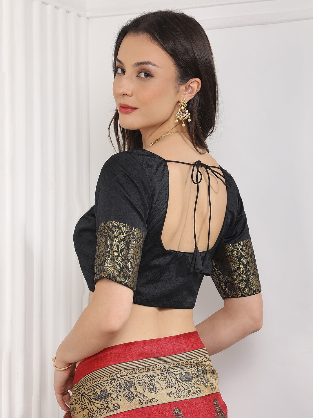 Woven Design Silk Saree Blouse