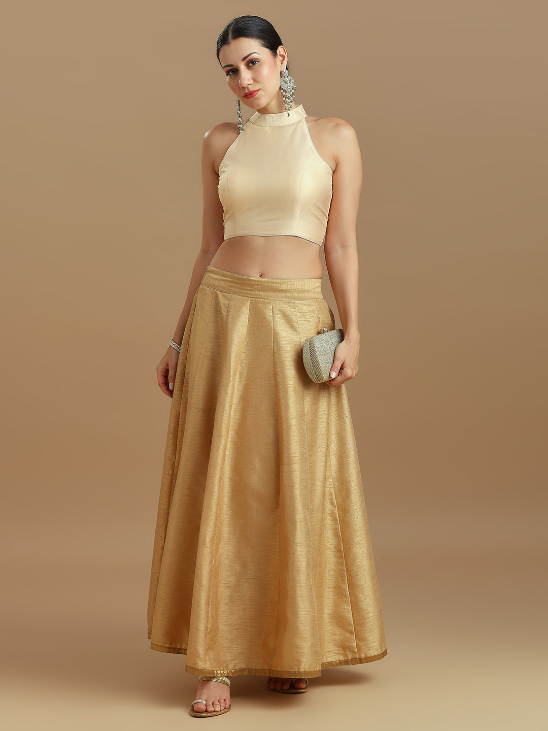 Silk Blend Solid Saree Blouse