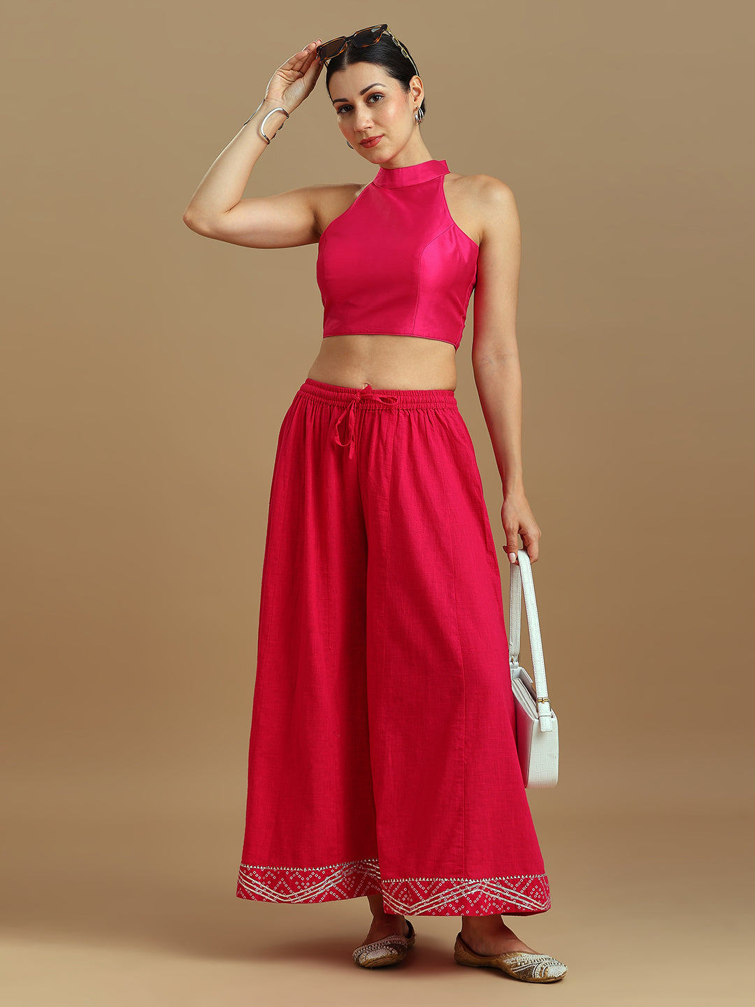 Silk Blend Solid Saree Blouse