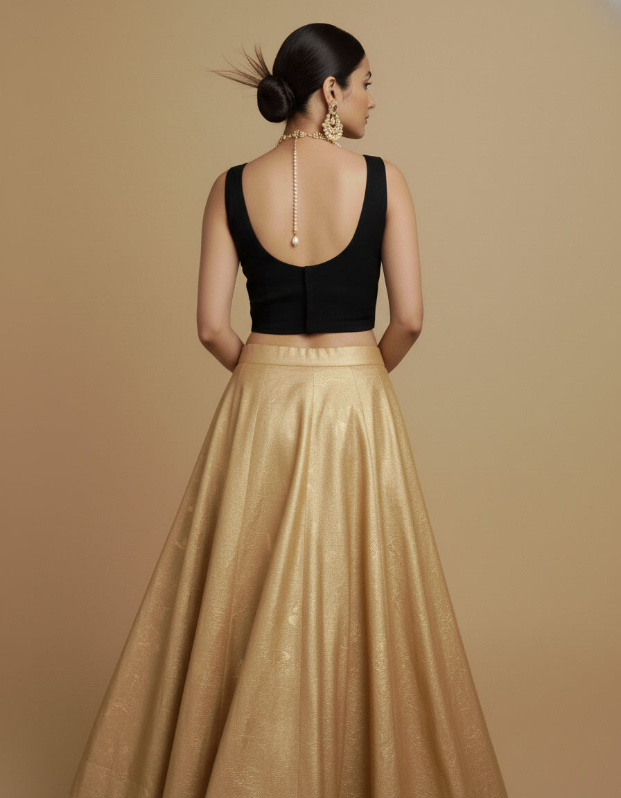 Capri Silk Padded V Neck Saree Blouse