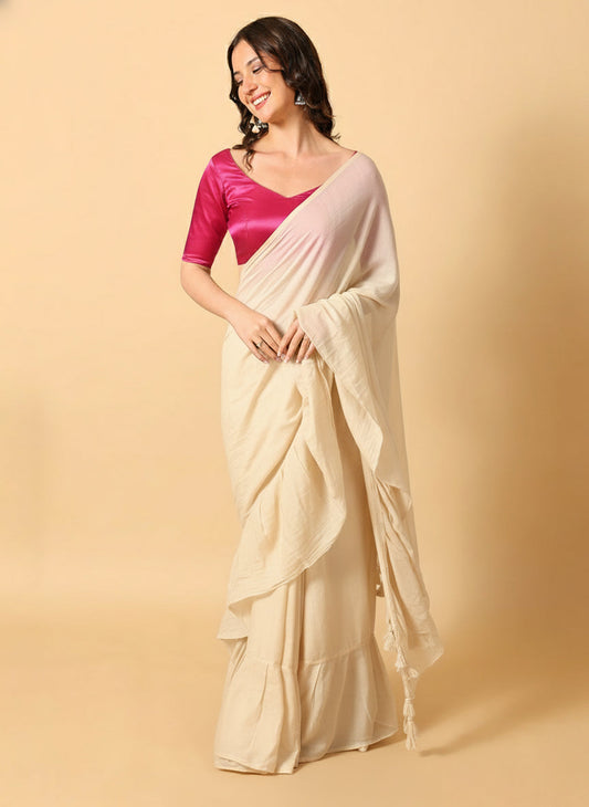 Satin Silk Side Smocking Stretchable Readymade Blouse