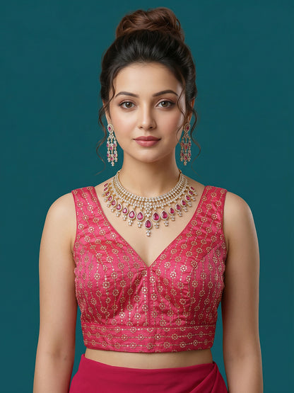 Silk Embroidered Blouse