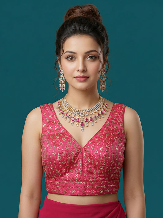 Silk Embroidered Blouse
