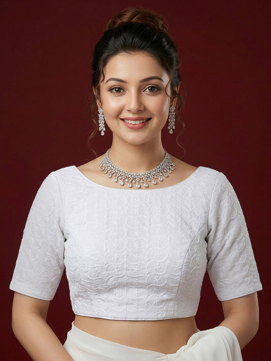 Cotton Chikankari Blouse