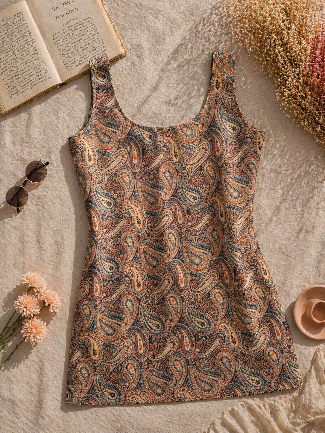 Floral Printed Square Neck Kurti