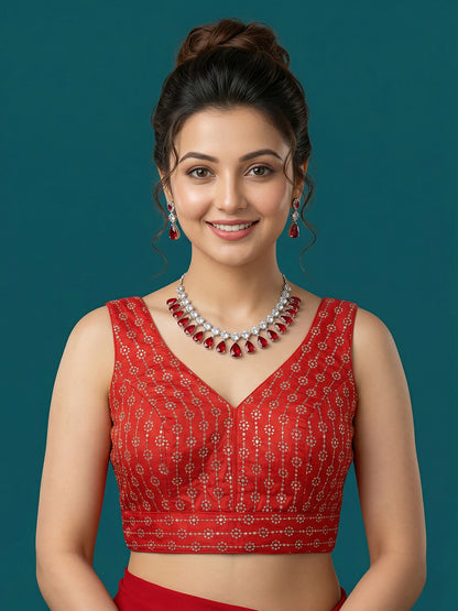Silk Embroidered Blouse