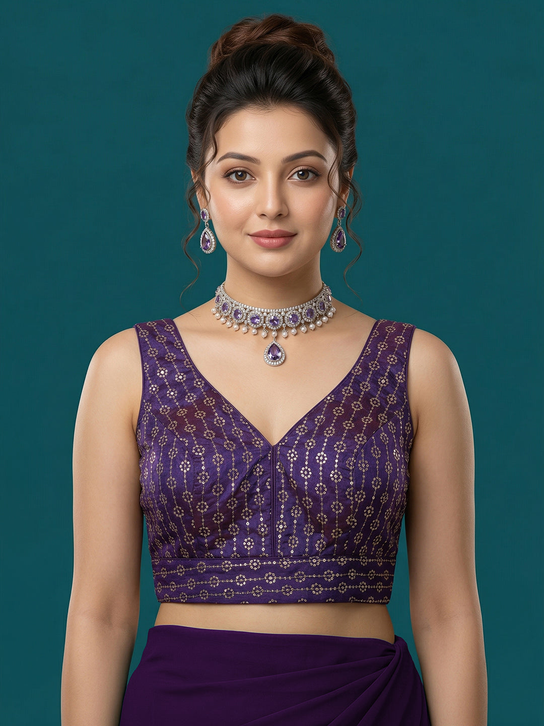 Silk Embroidered Blouse