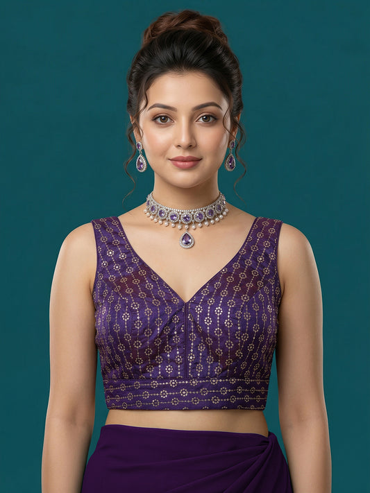 Silk Embroidered Blouse