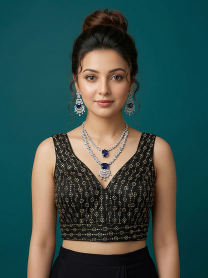 Silk Embroidered Blouse