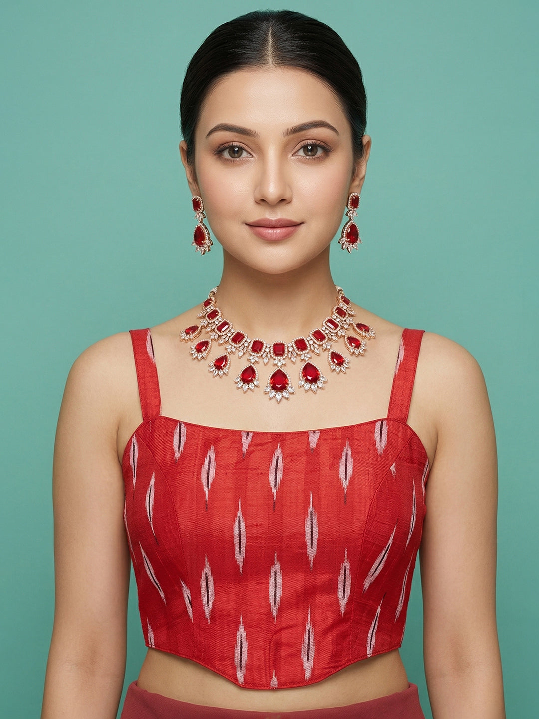Cotton Blend Woven Design Saree Blouse