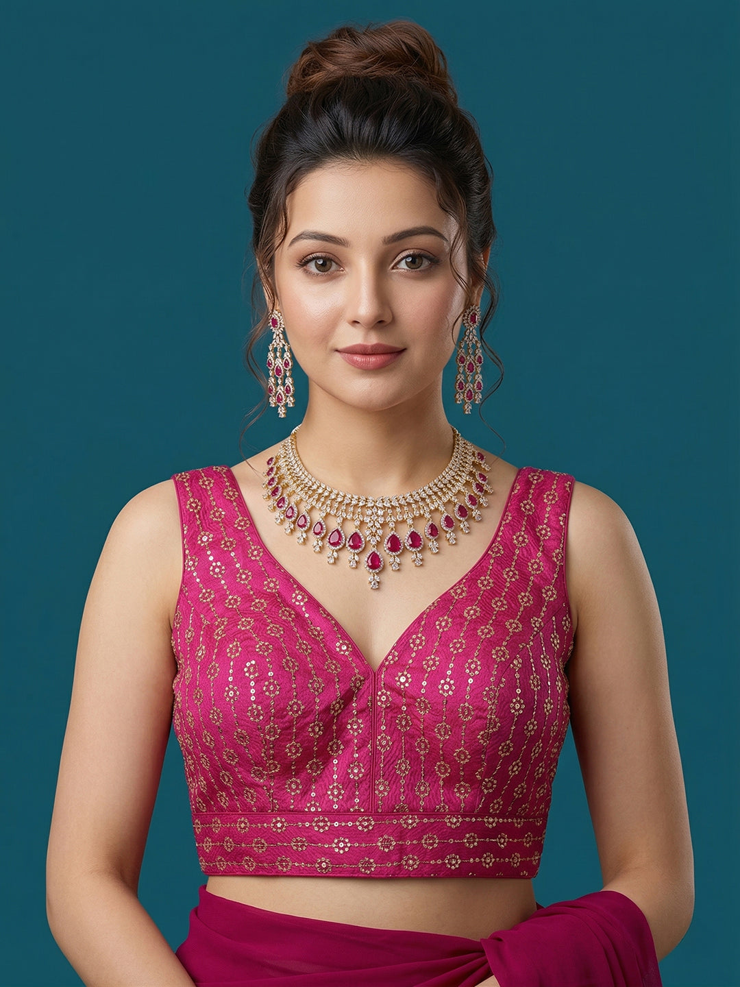 Silk Embroidered Blouse