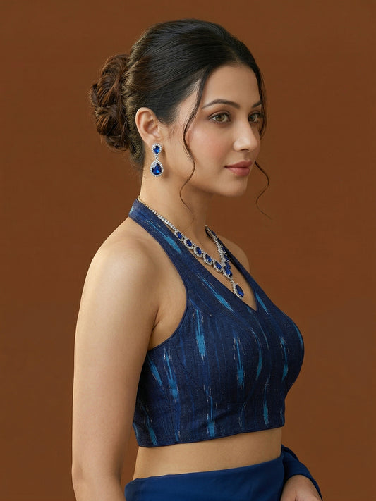 Cotton Blend Woven Design Saree Blouse