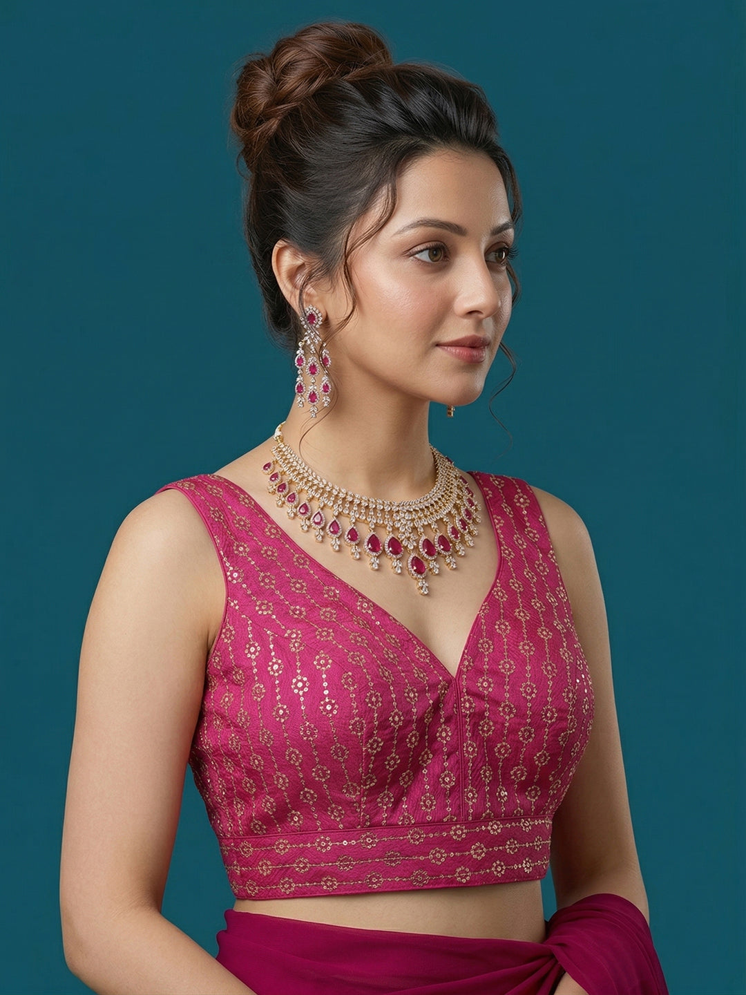 Silk Embroidered Blouse