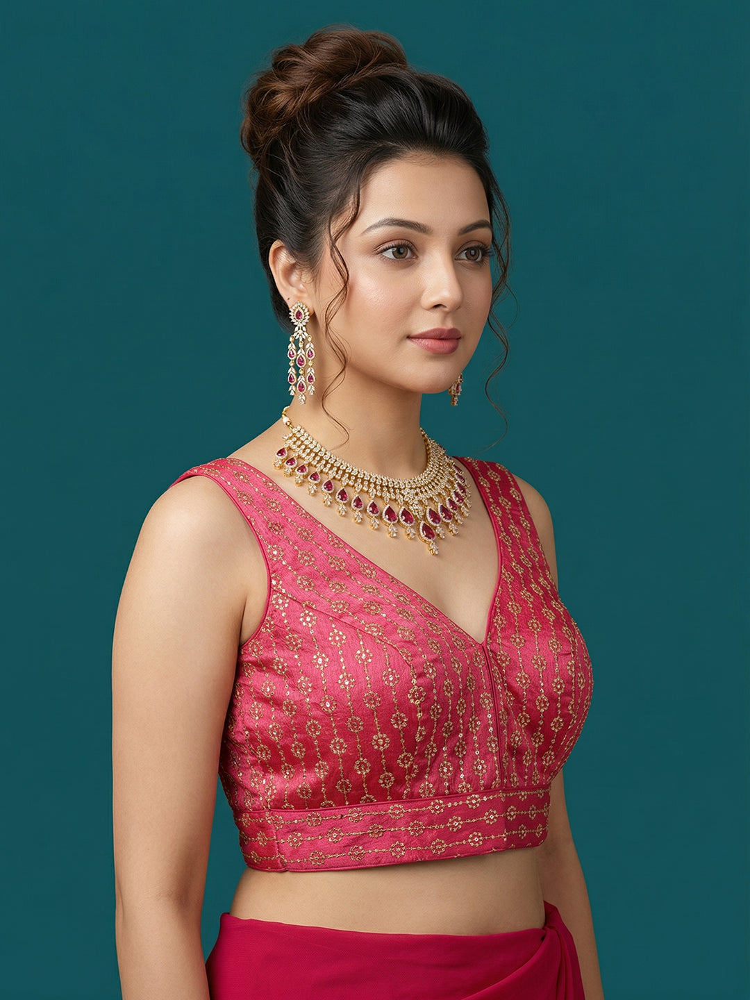 Silk Embroidered Blouse