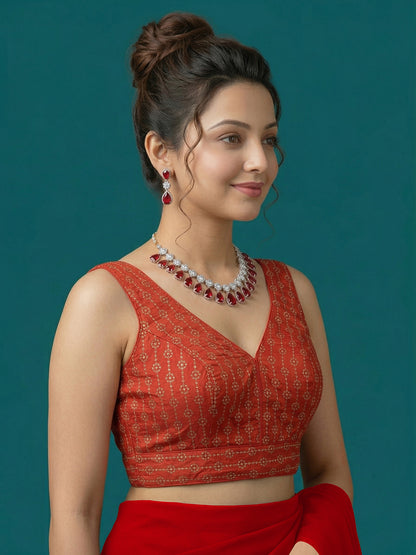 Silk Embroidered Blouse