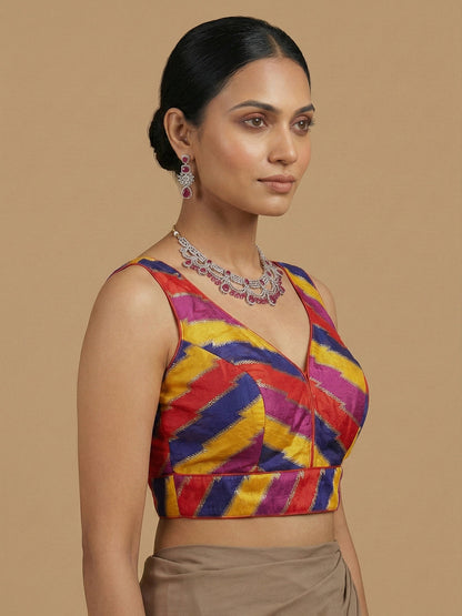 Multi Red Coloured Blouse