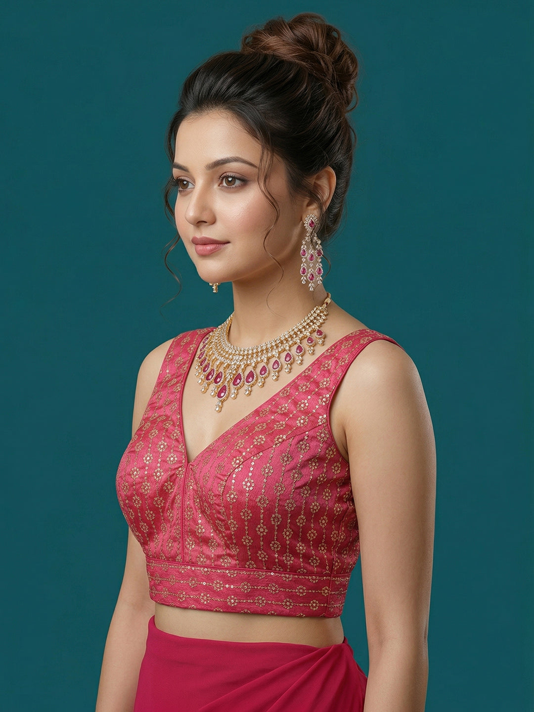 Silk Embroidered Blouse