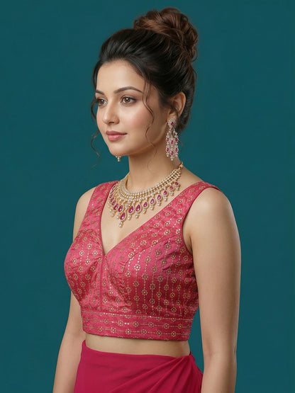 Silk Embroidered Blouse