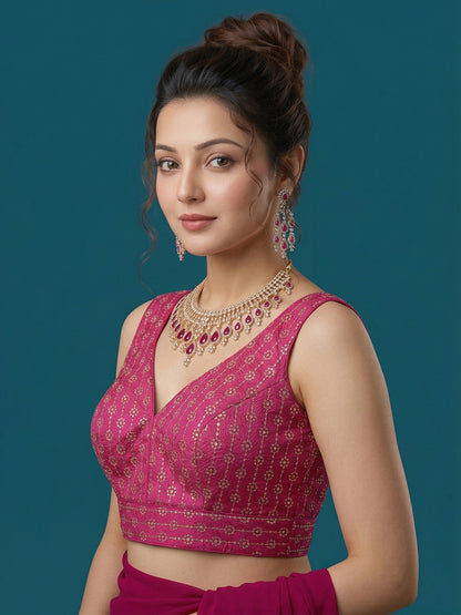 Silk Embroidered Blouse