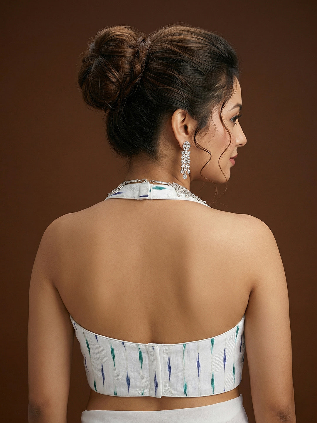 Cotton Blend Woven Design Saree Blouse