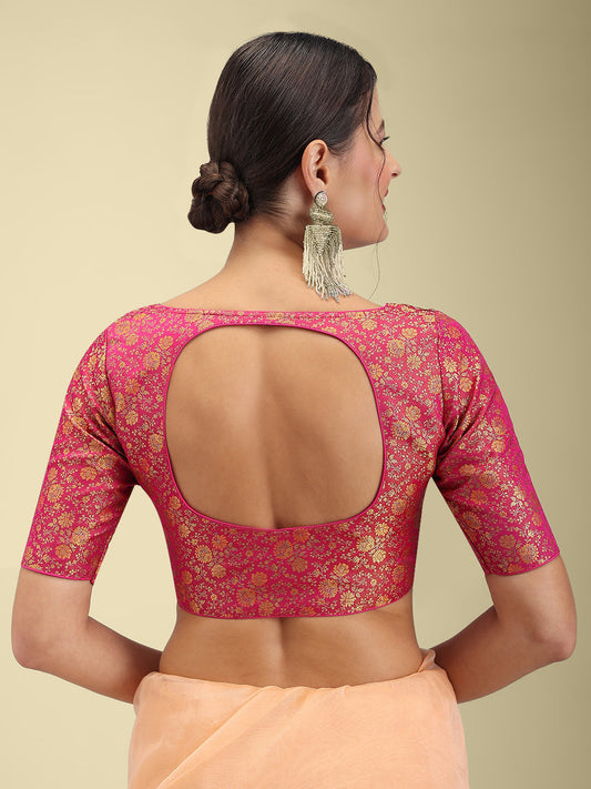 Woven Pink Design Blouse