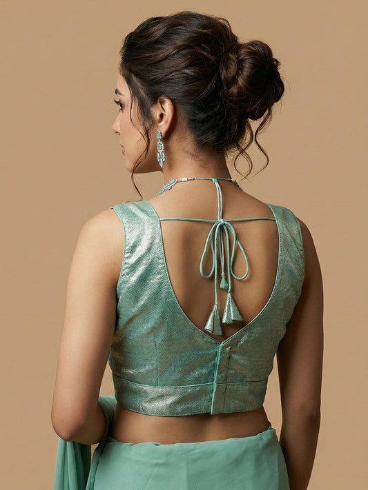 Woven Blue Design Blouse