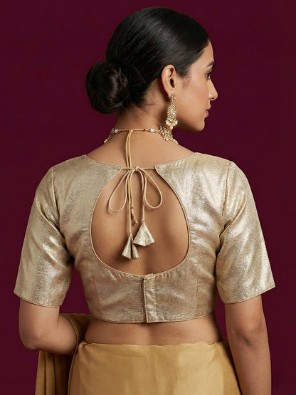 Plain Light Gold Tissue Blouse