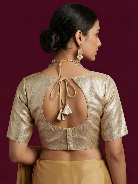 Plain Light Gold Tissue Blouse