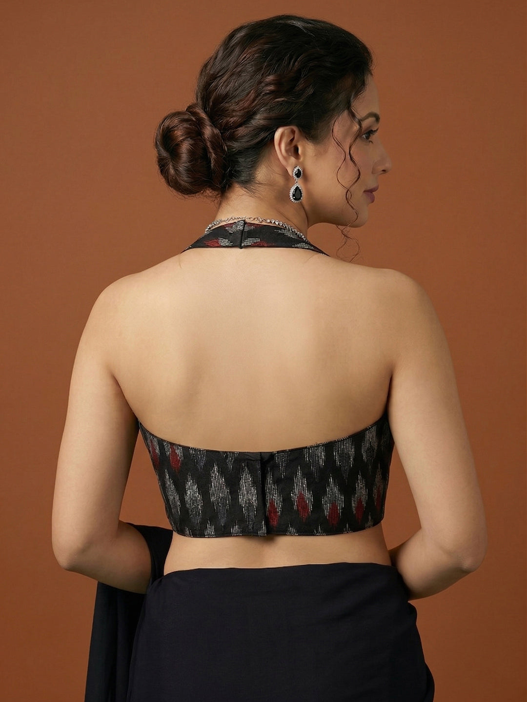 Cotton Blend Woven Design Saree Blouse