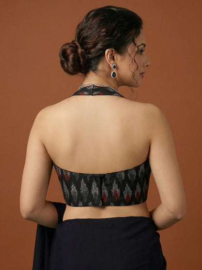 Cotton Blend Woven Design Saree Blouse