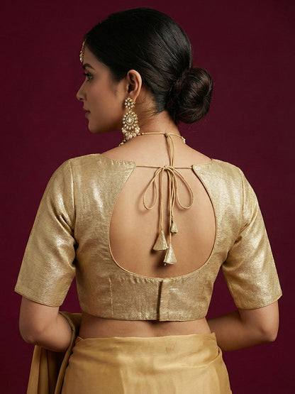 Plain Gold Tissue Blouse