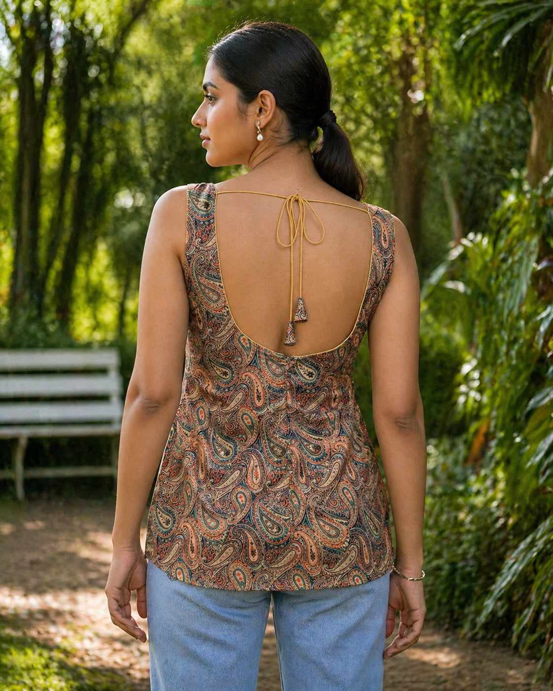 Floral Printed Square Neck Kurti
