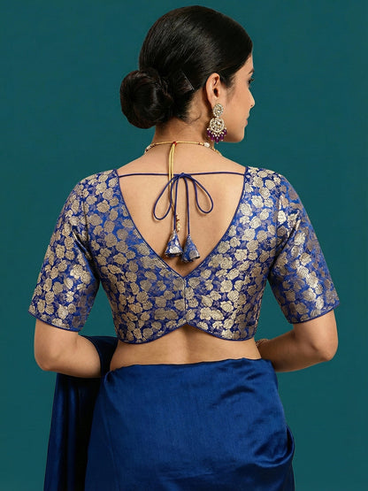 Woven Navy Blue Design Blouse