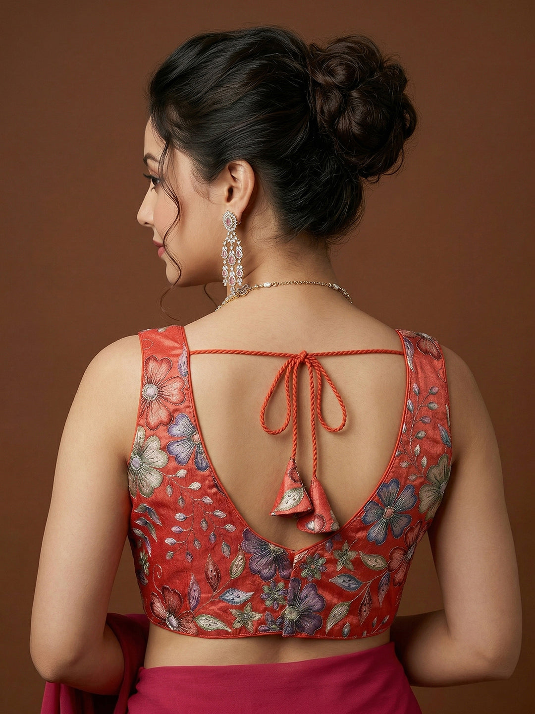 Silk Red Saree Blouse