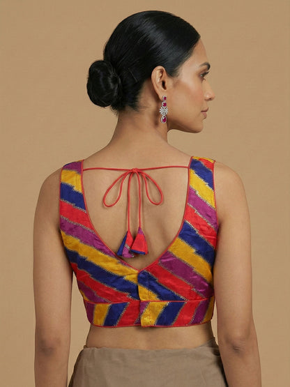 Multi Red Coloured Blouse