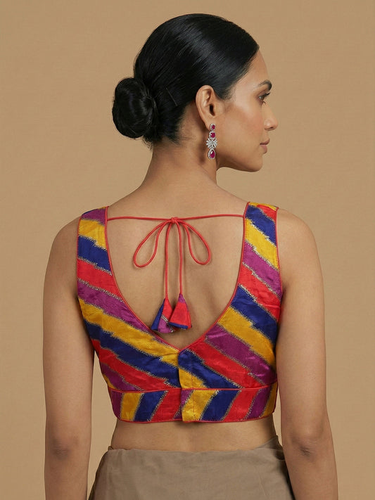 Multi Red Coloured Blouse