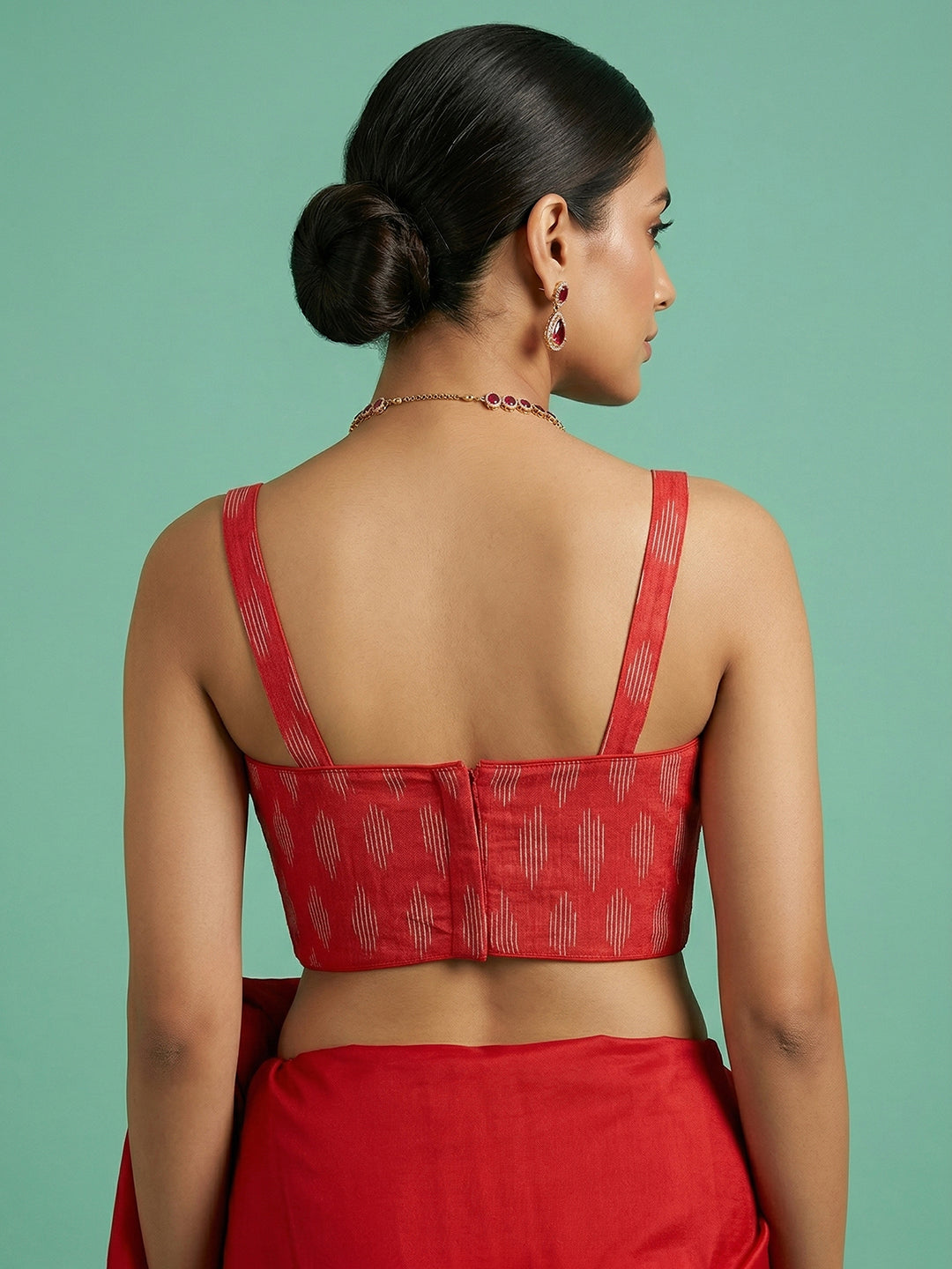 Cotton Blend Woven Design Saree Blouse