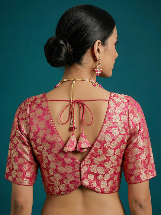 Woven Red Design Blouse