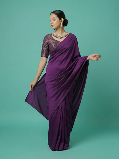 Woven Wine Design Blouse