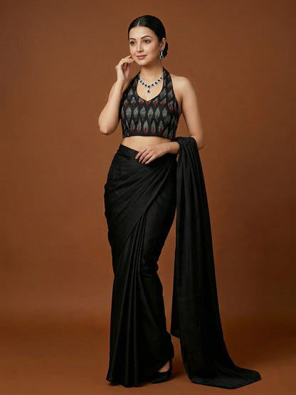 Cotton Blend Woven Design Saree Blouse