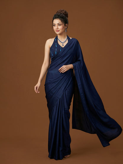 Cotton Blend Woven Design Saree Blouse
