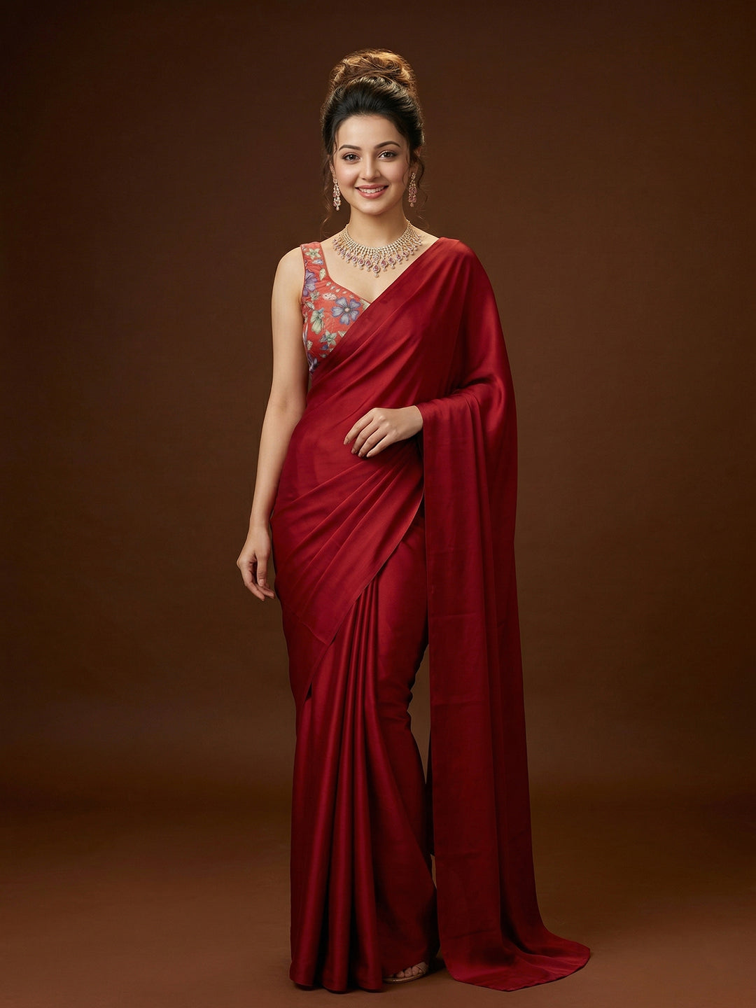 Silk Red Saree Blouse