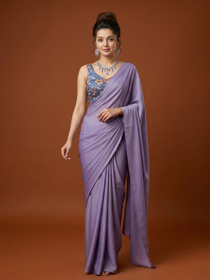 Silk Blue Saree Blouse